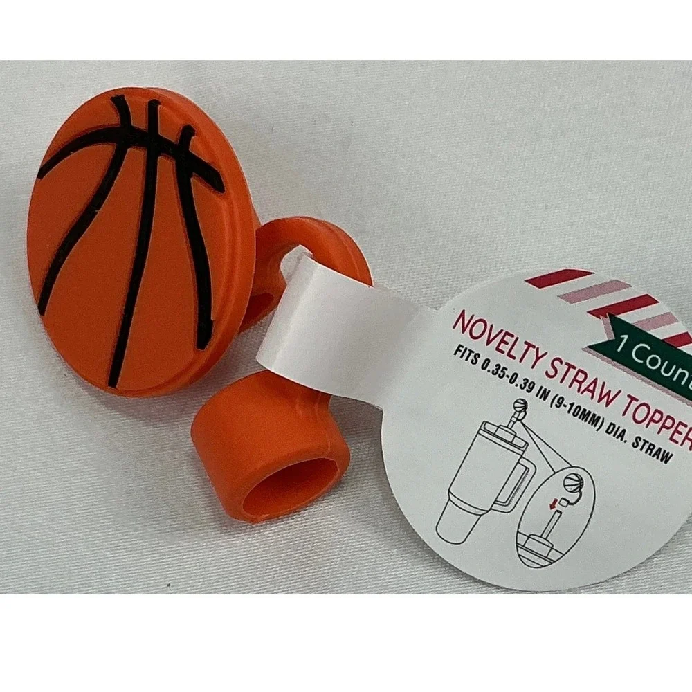Novelty Straw Toppers Lot of 65-70‎ Silicone Cup Charms Sports Alien Space